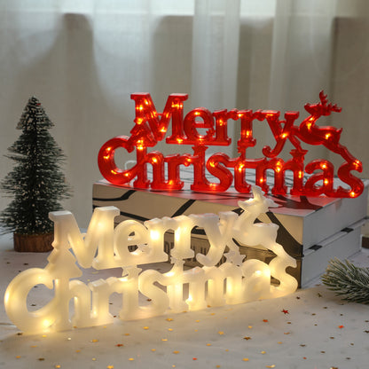 🎅 Merry Christmas 3D Letter Lights – Battery Powered Wall & Tree Decoration