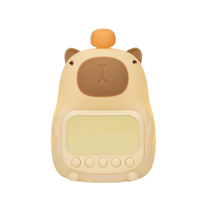 🐹 Capybara Alarm Clock – Soft Glow Lamp, Battery-Powered & Travel Friendly
