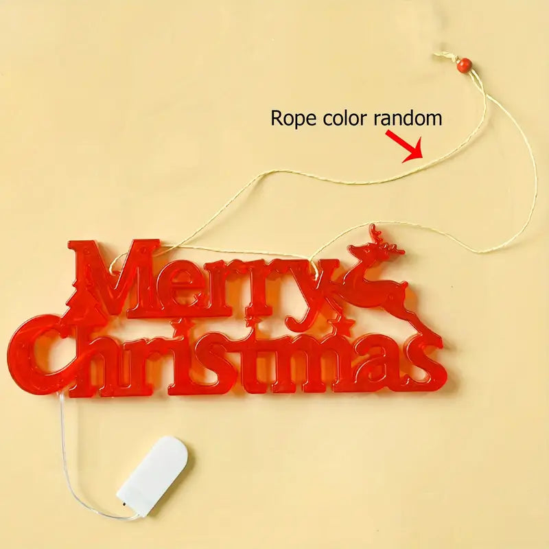 🎅 Merry Christmas 3D Letter Lights – Battery Powered Wall & Tree Decoration